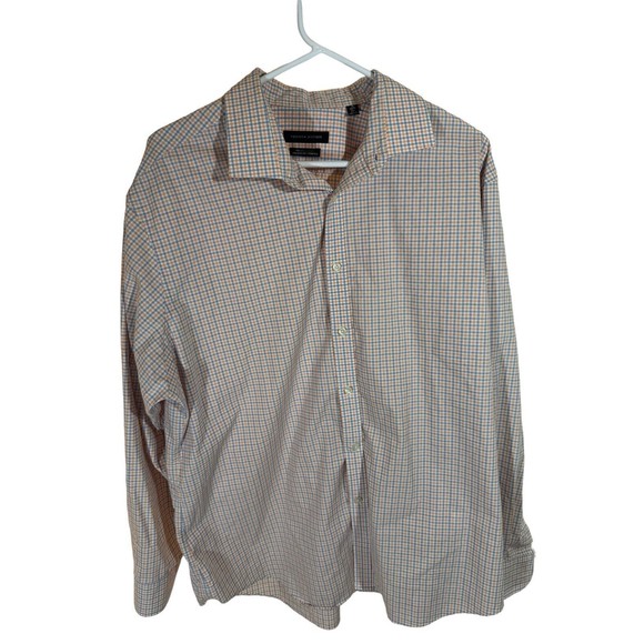 Tommy Hilfiger Shirt Mens XXL Pink Blue Striped Cotton Long Sleeve Button Up - Picture 11 of 15
